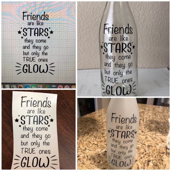 From Cricut Design Space to Vinyl to Bottle